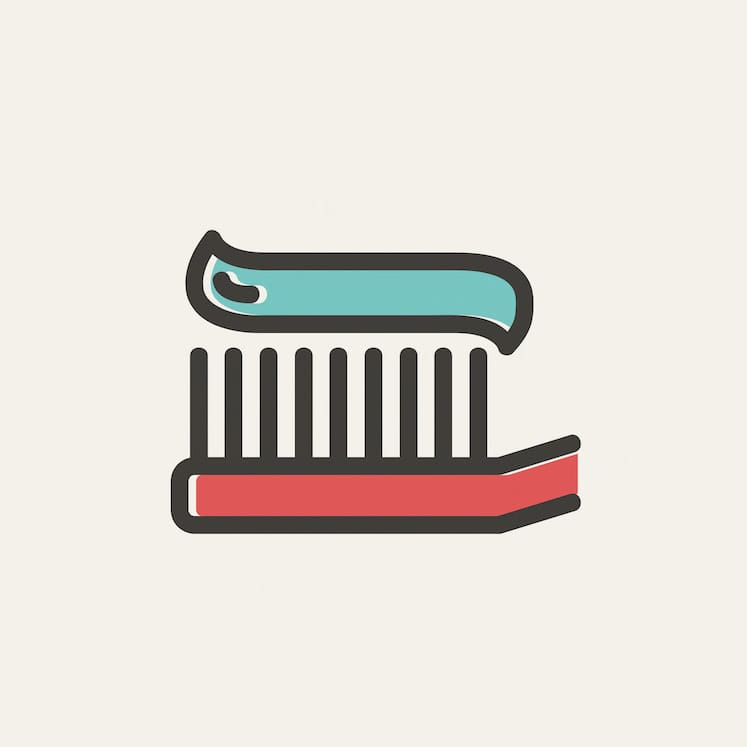 Toothbrush illustration for whitening toothpaste