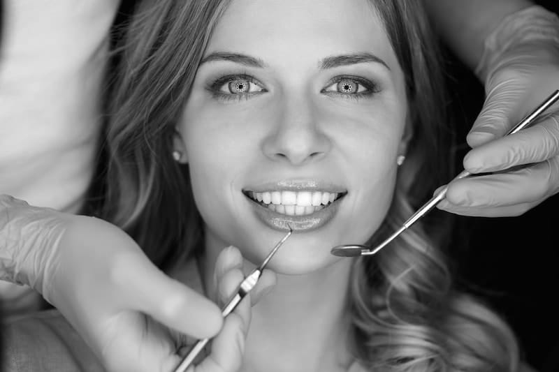 Close-up of a bright white smile after dental care at TruCare Dentistry